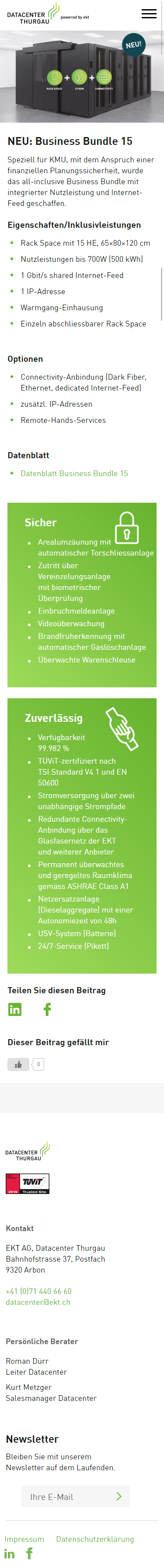 EKT Datacenter Thurgau Mobile