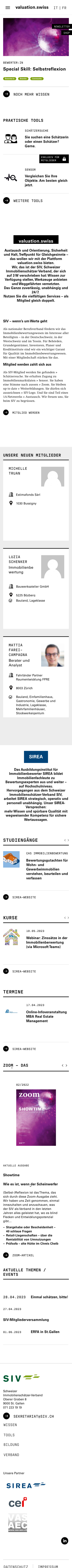 SIV Schweizer Immobilienschätzer-Verband Mobile